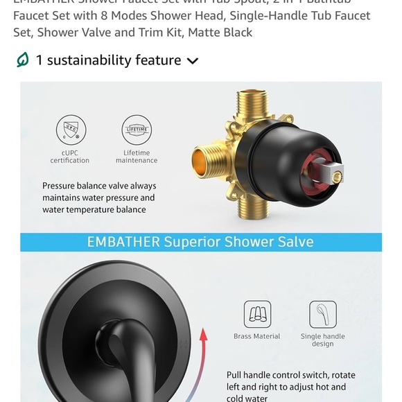 Elegant Oil Rubbed Bronze Shower Faucet Set with Multi-Function Head - Picture 4 of 13
